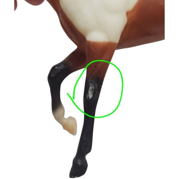 1998 Breyer Andalusian Stallion Bay Pinto Horse #633 Brown White Black Vintage - Picture 11 of 14